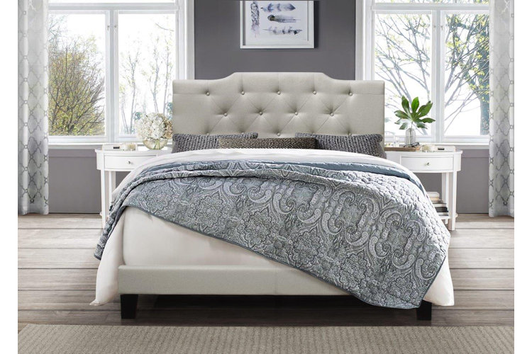 Kurt tufted low profile standard deals bed